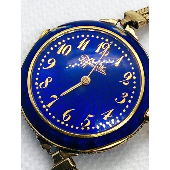 Tiffany & Co 18K Blue Enamel Pocket Wrist Watch Chipped Enamel Watch main image 6